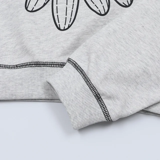 Mardi Mercredi Hoodies & Sweatshirts Cropped Daisy Print Crewneck Sweatshirt product detail image 8