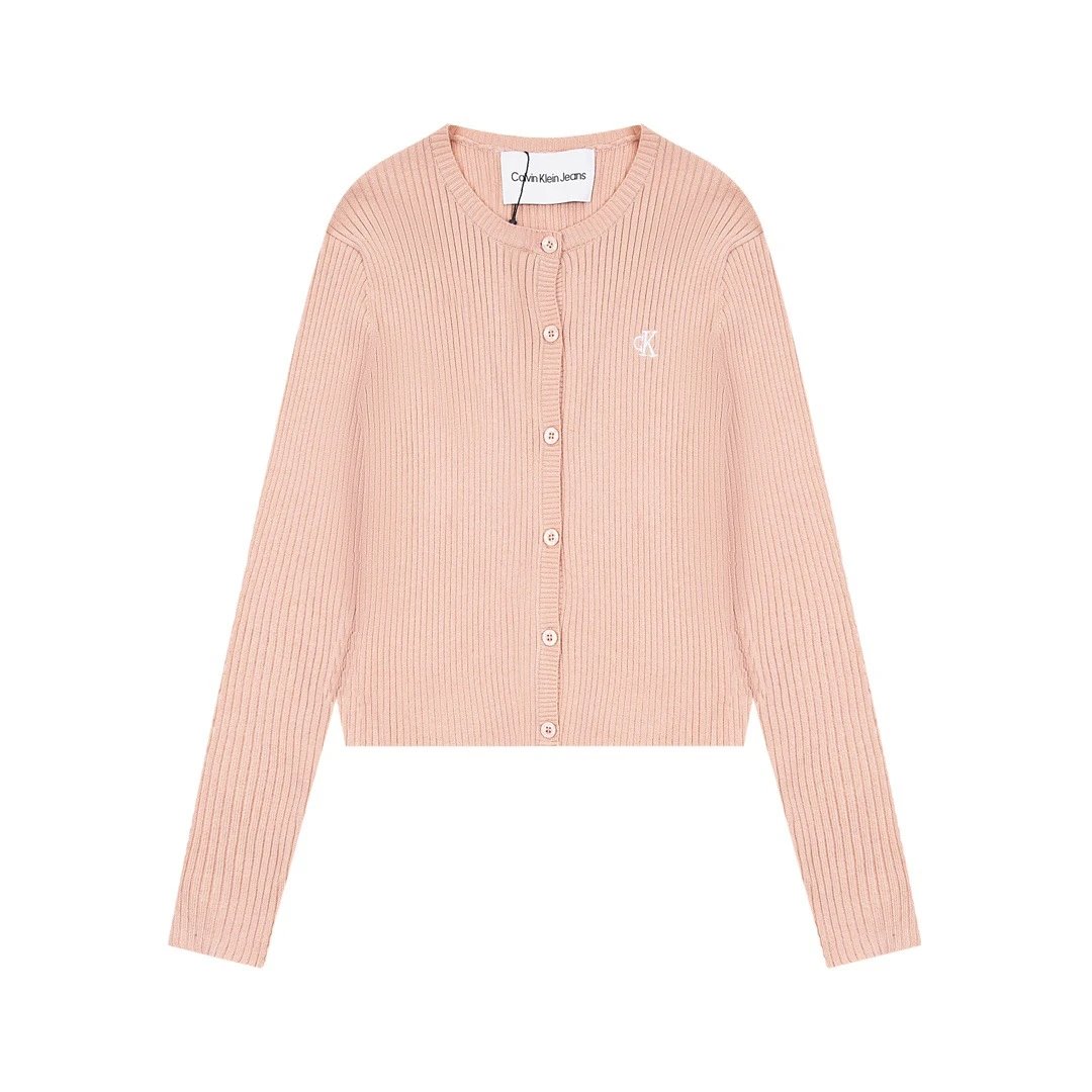Calvin Klein Jeans Knitwear Ribbed button-front cardigan with CK logo image 4
