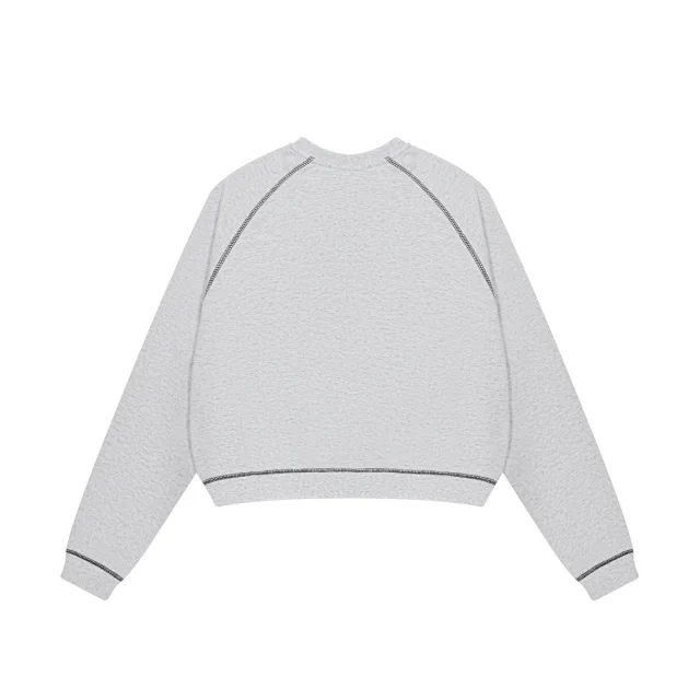 Mardi Mercredi Hoodies & Sweatshirts Cropped Daisy Print Crewneck Sweatshirt product detail image 3