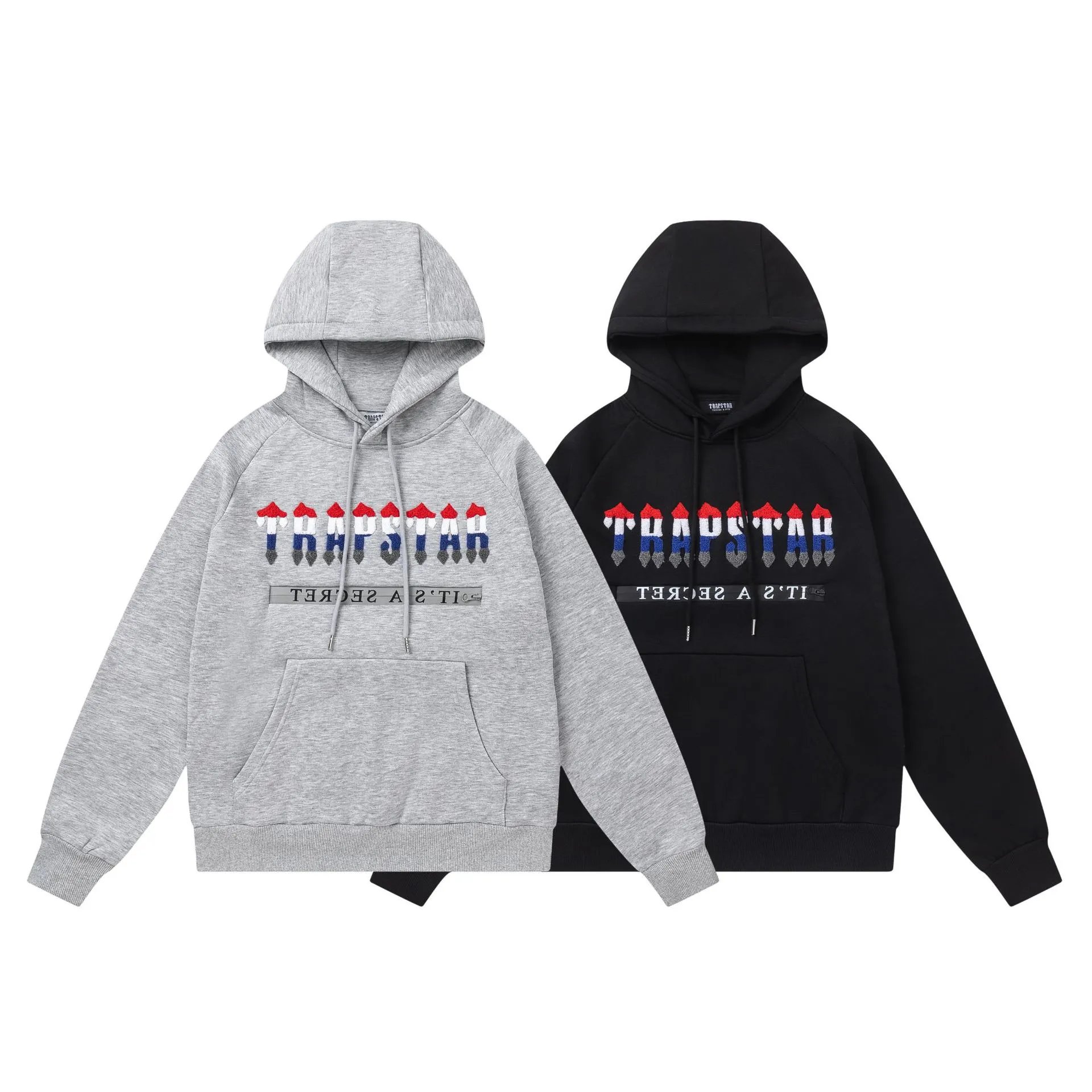 Trapstar Tracksuits Hooded tracksuit with embroidered rocket logo — 8851 Sweat Black