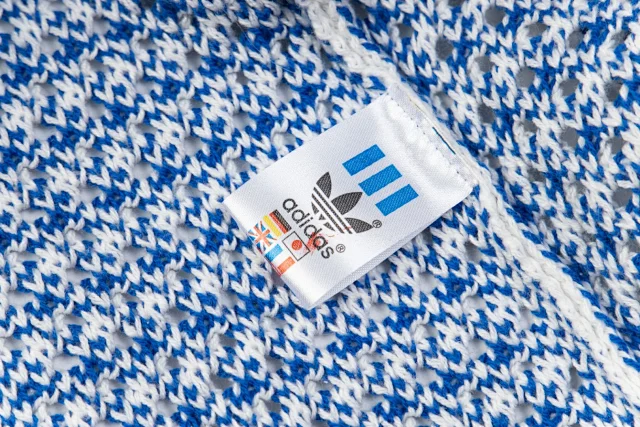 Adidas Knitwear Crew-neck knit sweater with three-stripe sleeves and logo graphic product detail image 13