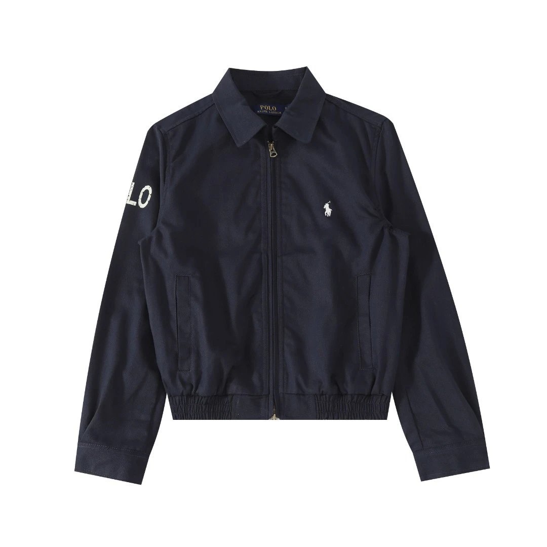 Polo Ralph Lauren Jackets Zip-Front Collared Jacket — 02 Navy Blue