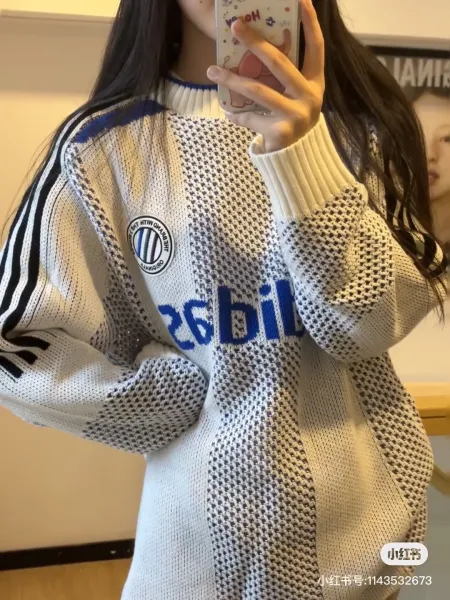 Adidas Originals Knit Sweater White Blue - 24