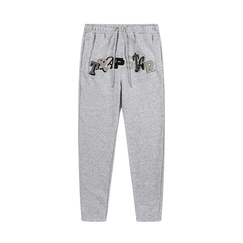 Trapstar Tracksuits Hooded tracksuit with embroidered rocket logo — 8848 pants gray