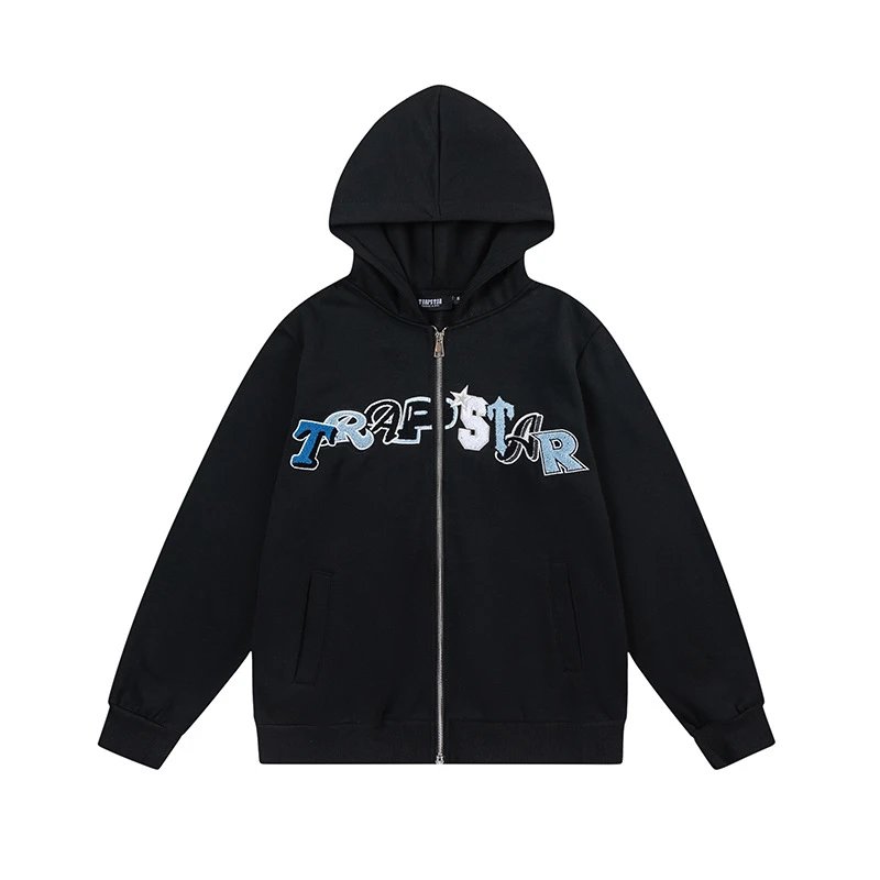 Trapstar Tracksuits Hooded tracksuit with embroidered rocket logo — 8846 Sweat Black