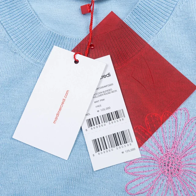 Mardi Mercredi Knitwear Daisy Embroidered Short-Sleeve Knit Top product detail image 18