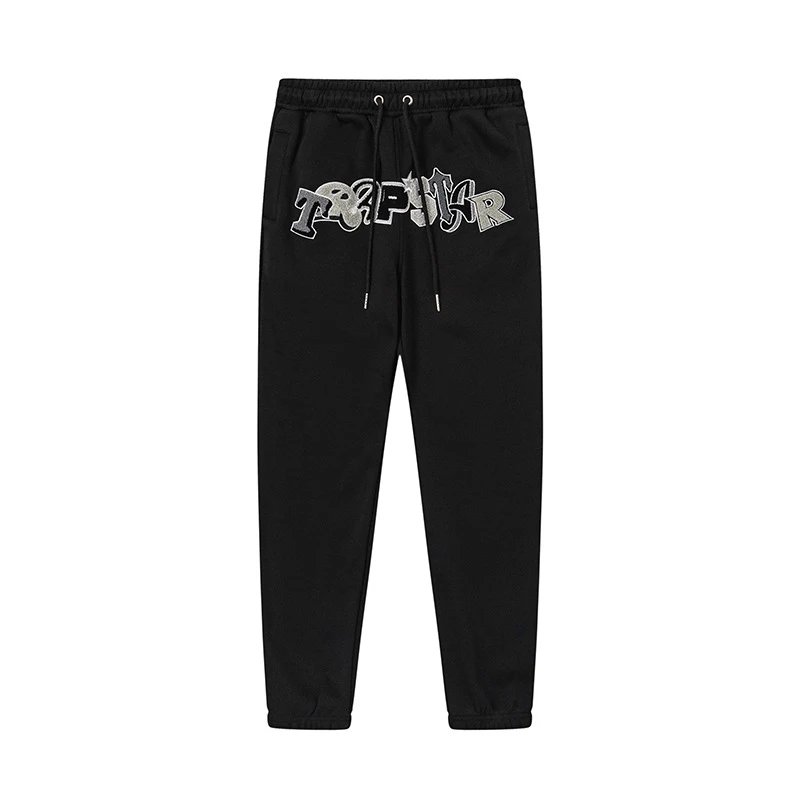 Trapstar Tracksuits Hooded tracksuit with embroidered rocket logo — 8847 pants black