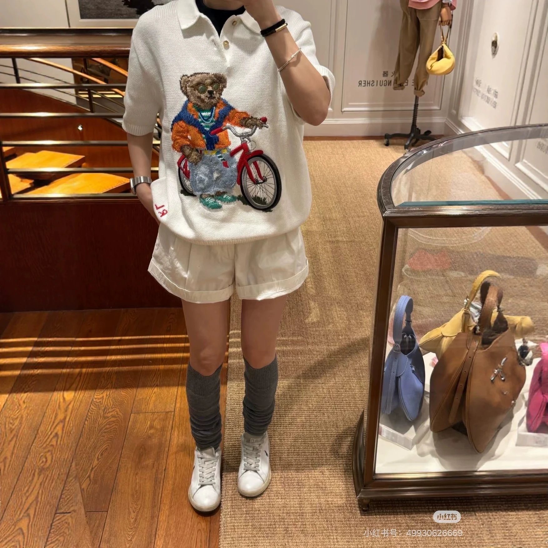 Ralph Lauren Knitwear Bear Embroidered Short-Sleeve Knit Polo image 2