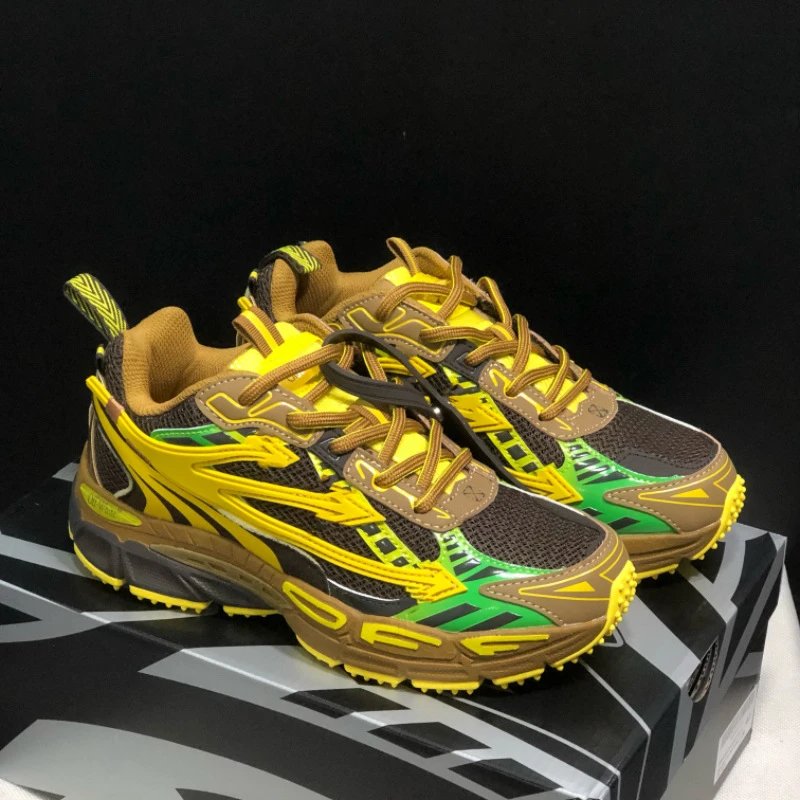Unbranded Sneakers Chunky mesh low-top — Brownish yellow