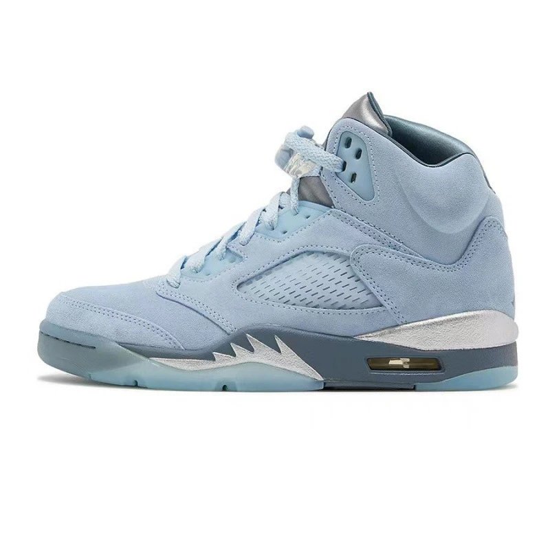 Unbranded Sneakers High-Top Mesh Panel with Shark-Tooth Midsole — No. 3 Haze Blue