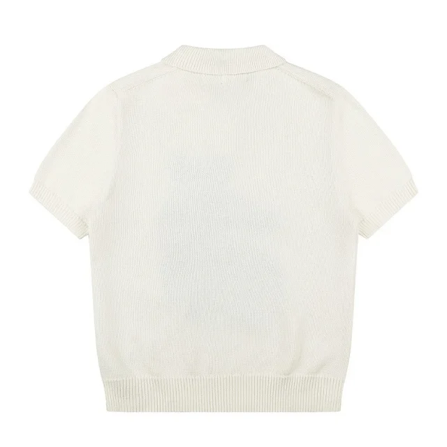 Ralph Lauren Knitwear Bear Embroidered Short-Sleeve Knit Polo product detail image 4