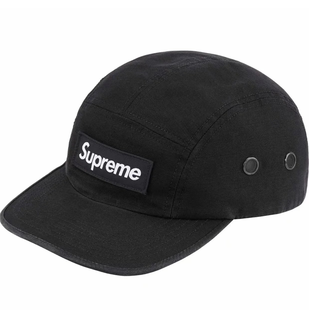 Supreme Hats Five-Panel Camp Cap — H021 Black