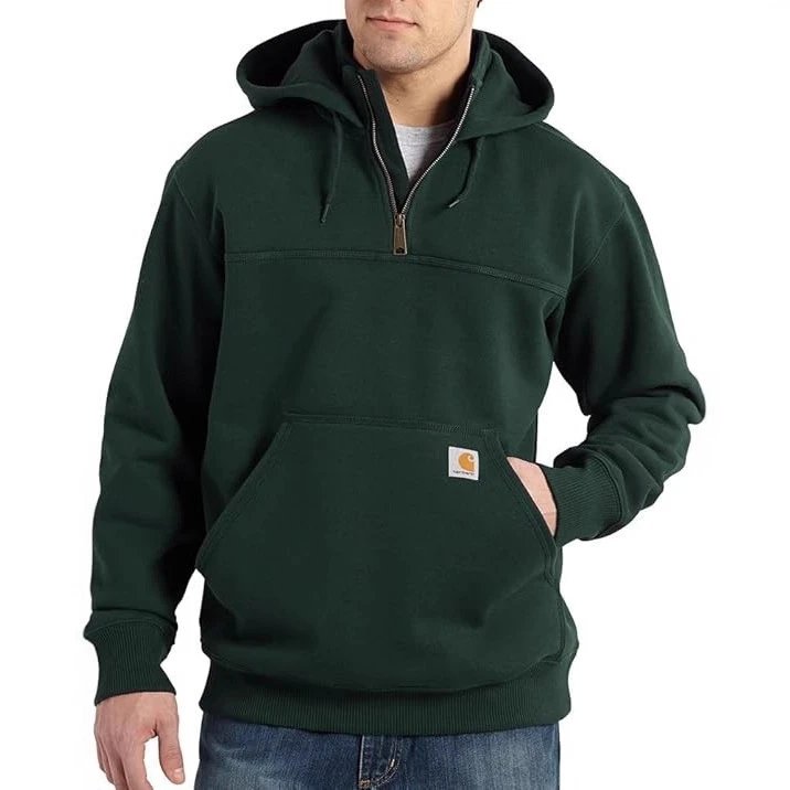 Carhartt Hoodies & Sweatshirts Rain Defender quarter-zip hooded sweatshirt with kangaroo pocket image 3