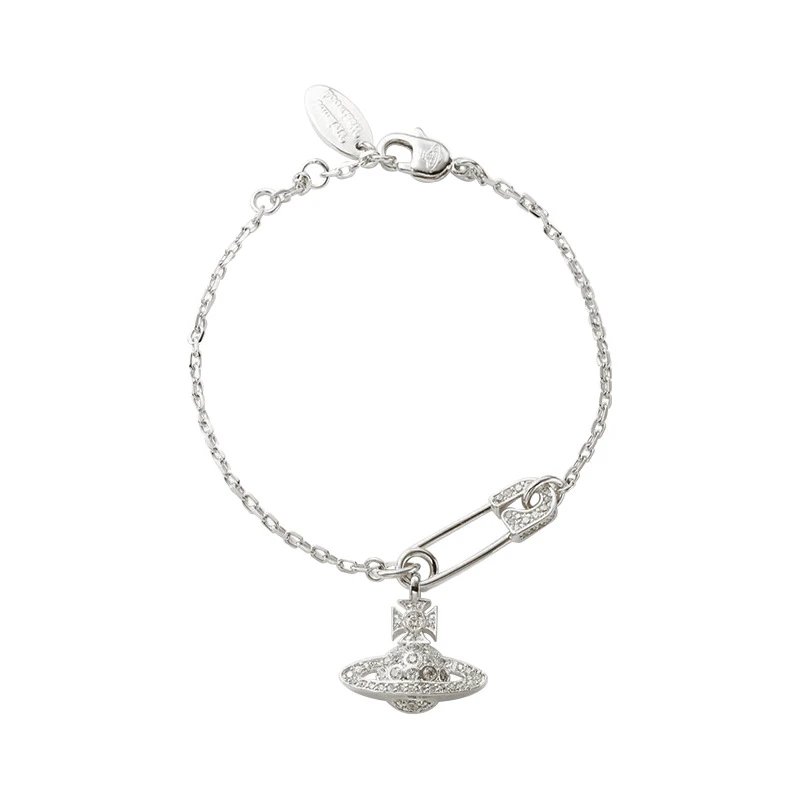 Unbranded Jewelry Orb and Cross Pendant Necklace — Pin bracelet (silver)