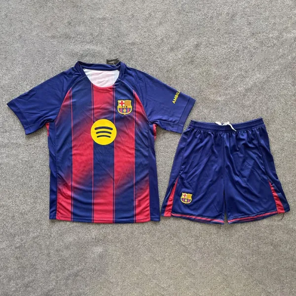FC Barcelona x Spotify 2024 Home Kit Navy Red Jersey Set - 1