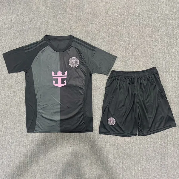 Inter Miami CF x Royal Caribbean Collaboration Training Kit Black/Pink Jersey and Shorts - 1
