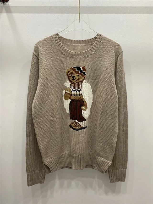 Polo Ralph Lauren Knitwear Crewneck knit sweater with bear or flag motif product detail image 56