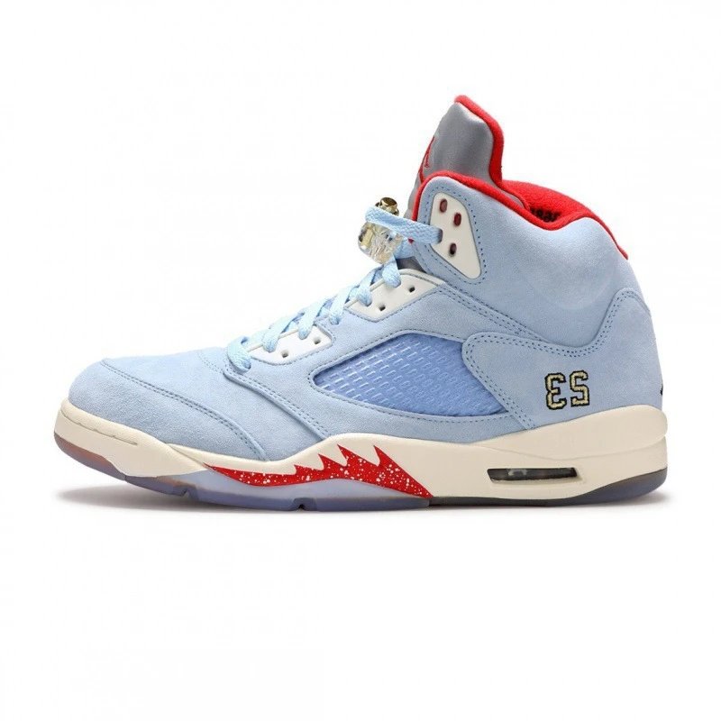 Unbranded Sneakers High-Top Mesh Panel with Shark-Tooth Midsole — 17 Ice Blue
