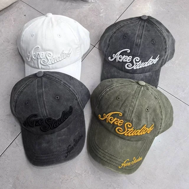 Acne Studios Hats Embroidered Logo Baseball Cap product detail image 3