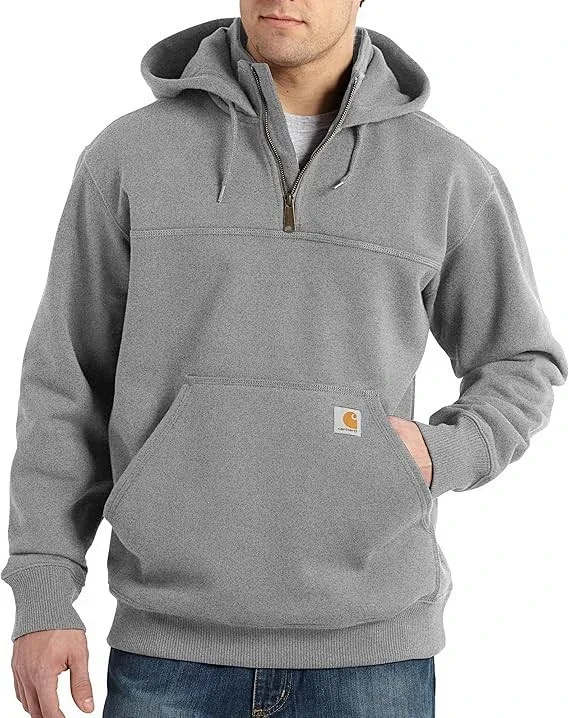 Carhartt Hoodies & Sweatshirts Rain Defender quarter-zip hooded sweatshirt with kangaroo pocket product detail image 4