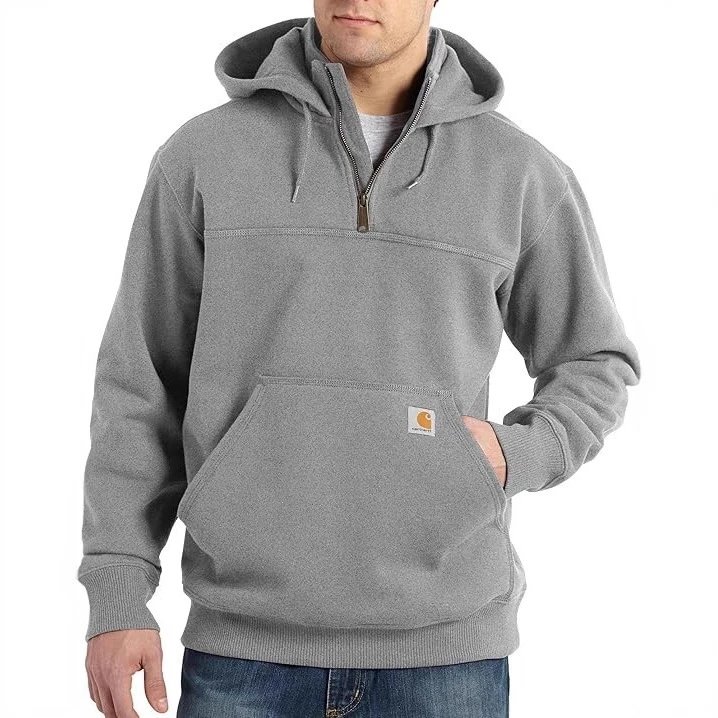 Carhartt Hoodies & Sweatshirts Rain Defender quarter-zip hooded sweatshirt with kangaroo pocket image 2