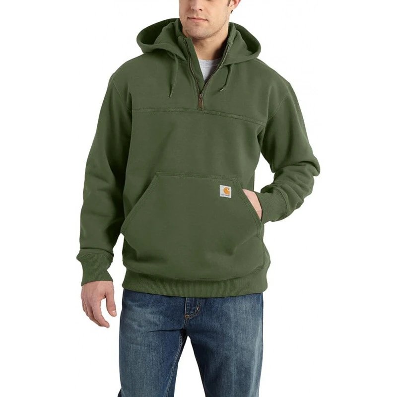 Carhartt Hoodies & Sweatshirts Rain Defender quarter-zip hooded sweatshirt with kangaroo pocket image 4