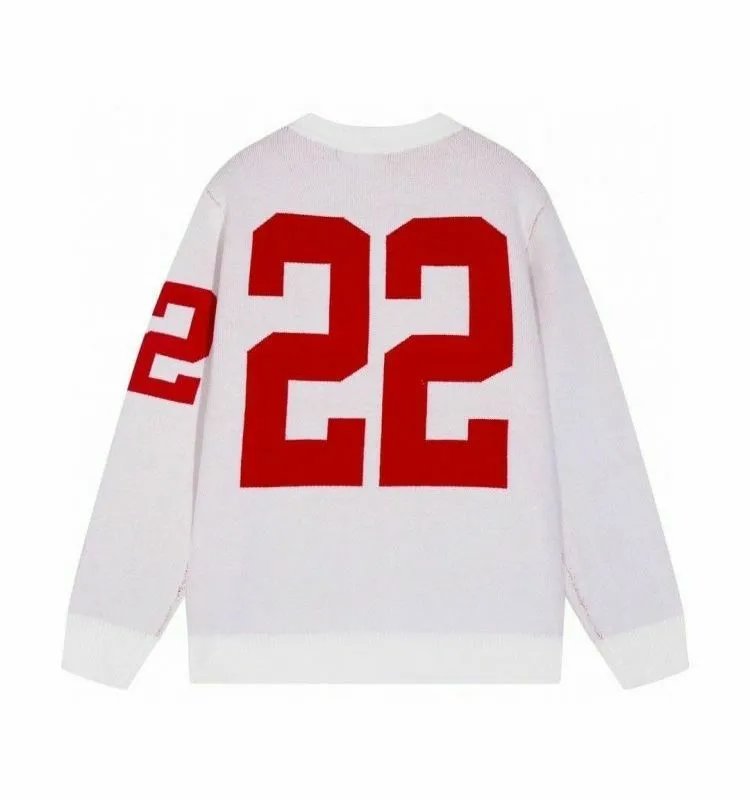 Amiri 3D Logo Knit Sweater White Red - 9