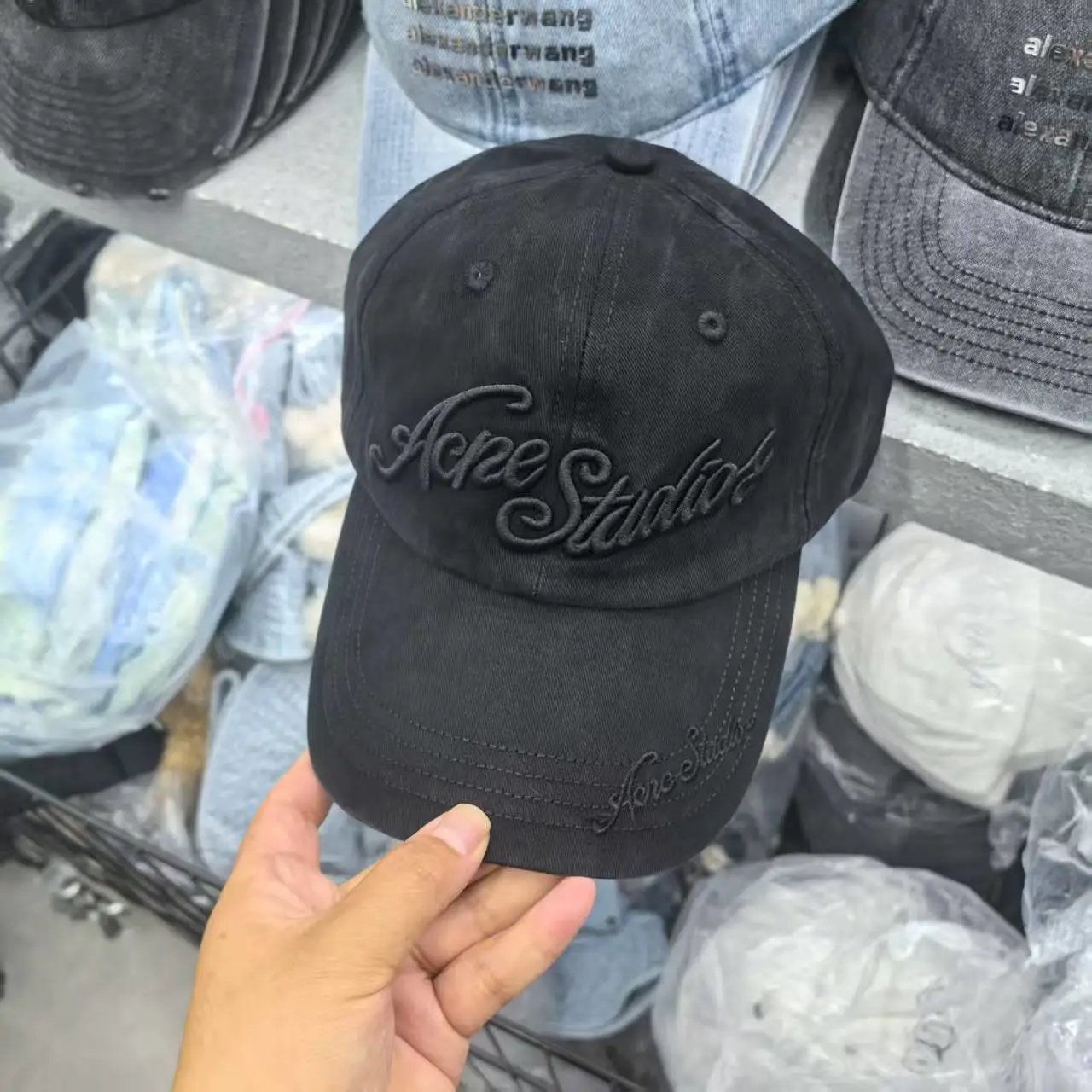 Acne Studios Hats Embroidered Logo Baseball Cap — 005