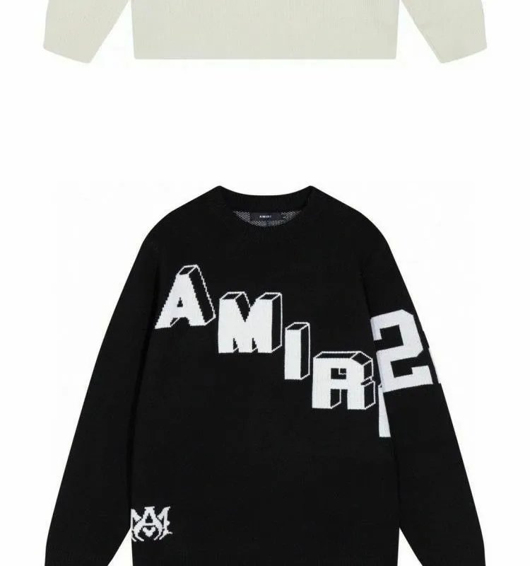 Amiri 3D Logo Knit Sweater White Red - 6