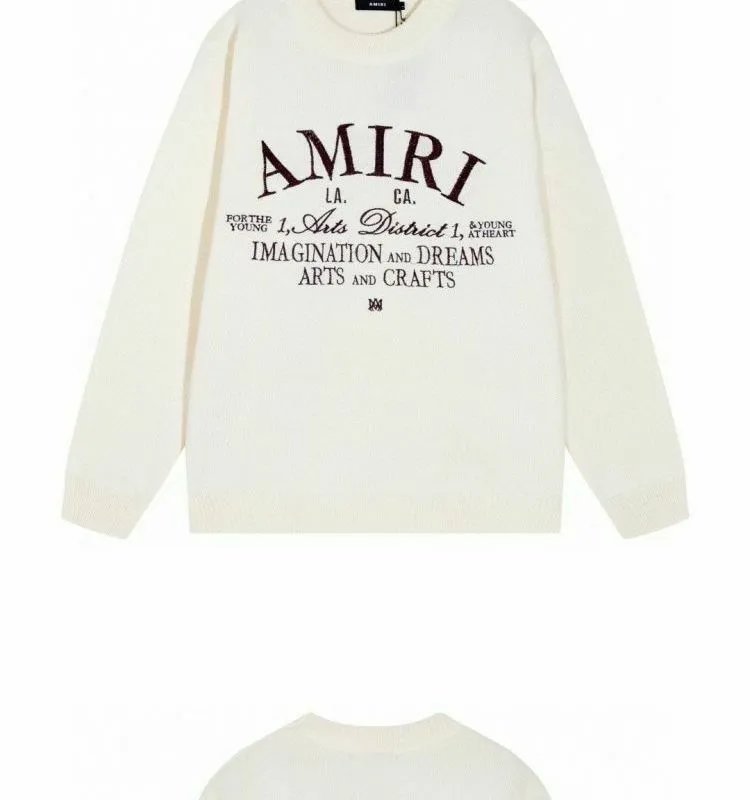 Amiri 3D Logo Knit Sweater White Red - 12