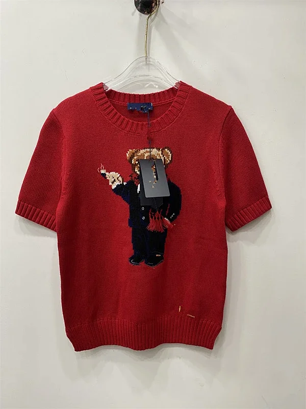 Polo Ralph Lauren Knitwear Crewneck knit sweater with bear or flag motif product detail image 30