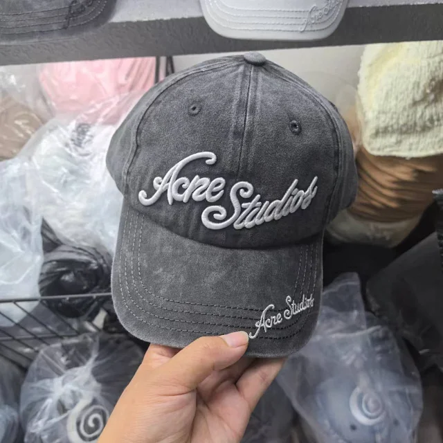 Acne Studios Hats Embroidered Logo Baseball Cap product detail image 5