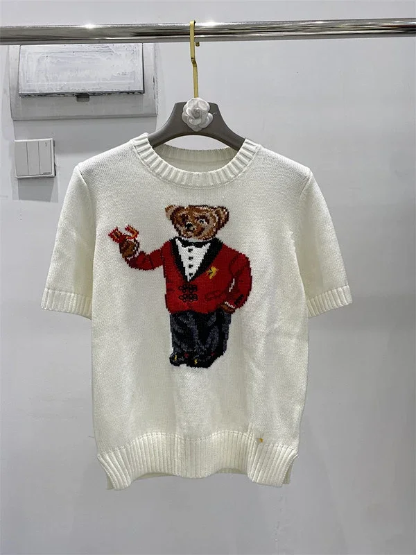 Polo Ralph Lauren Knitwear Crewneck knit sweater with bear or flag motif product detail image 27