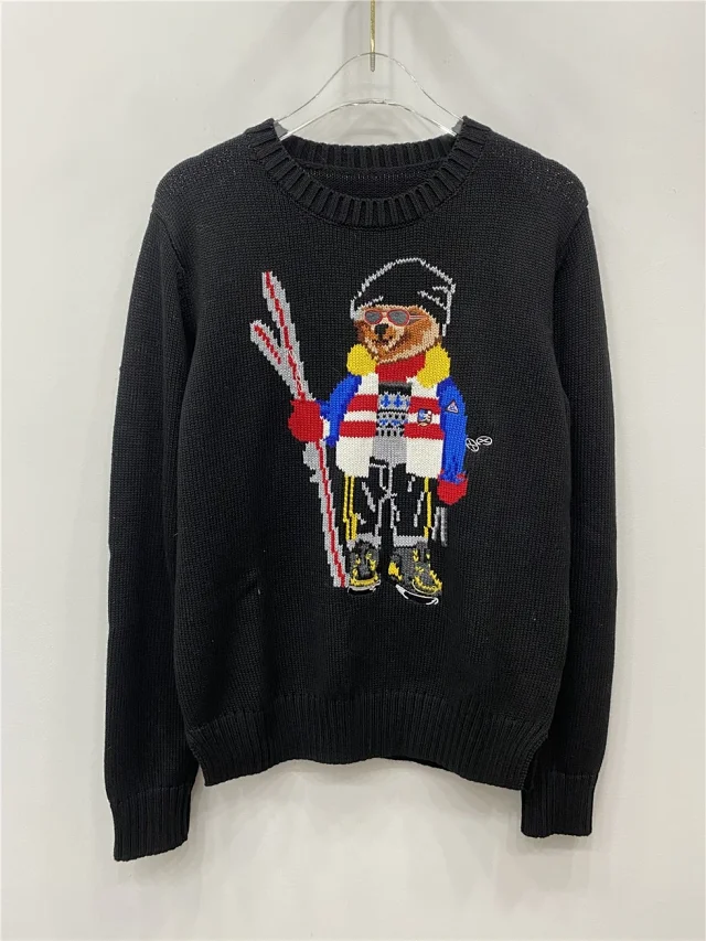 Polo Ralph Lauren Knitwear Crewneck knit sweater with bear or flag motif product detail image 62