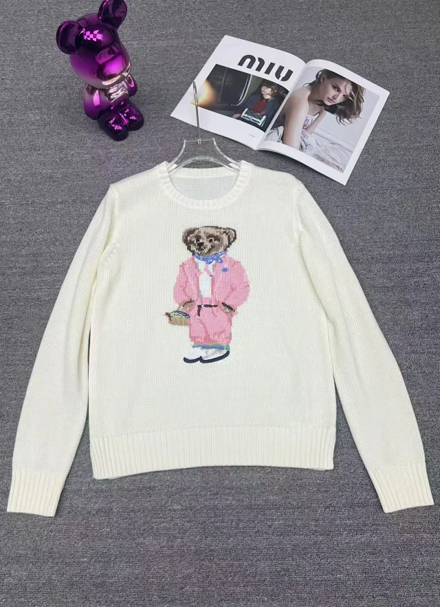 Polo Ralph Lauren Knitwear Crewneck knit sweater with bear or flag motif product detail image 53