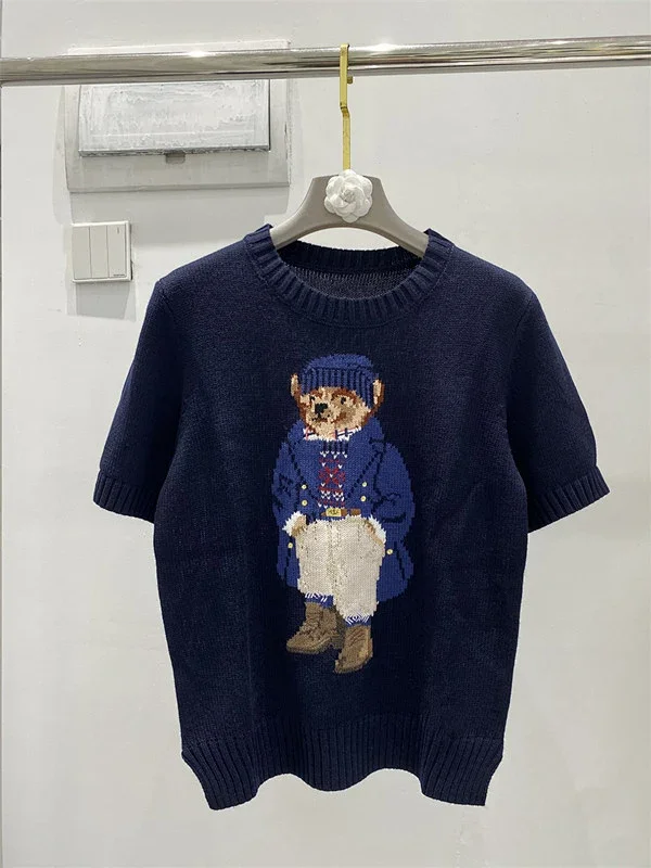 Polo Ralph Lauren Knitwear Crewneck knit sweater with bear or flag motif product detail image 23