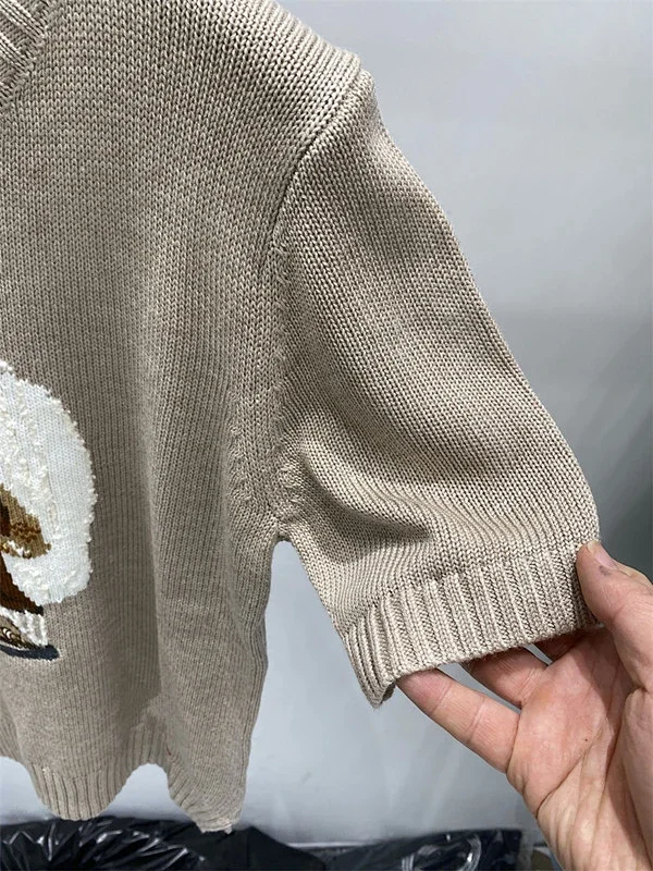 Polo Ralph Lauren Knitwear Crewneck knit sweater with bear or flag motif product detail image 13