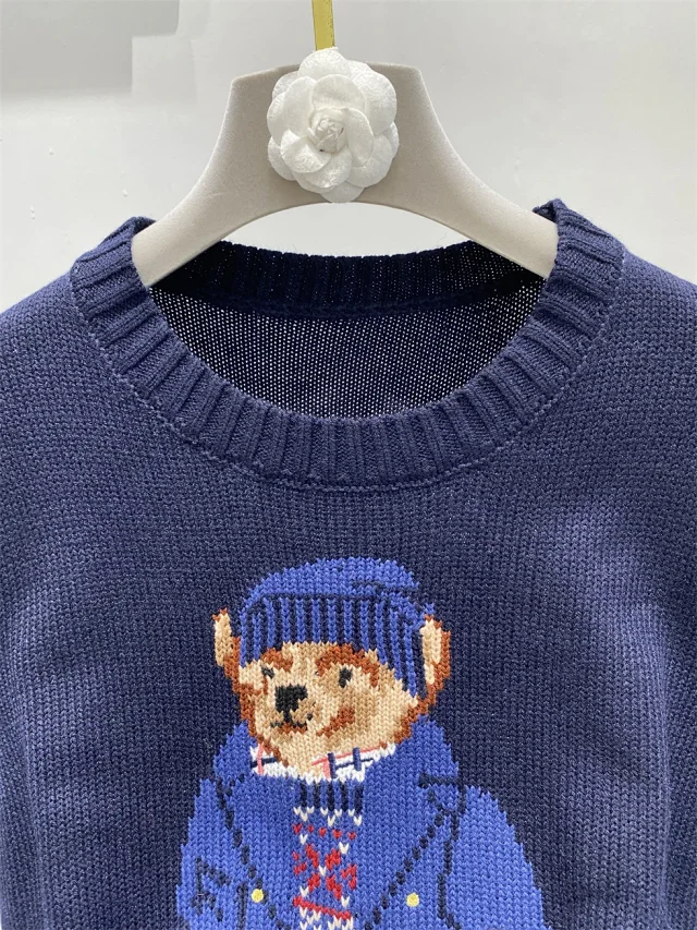 Polo Ralph Lauren Knitwear Crewneck knit sweater with bear or flag motif product detail image 22