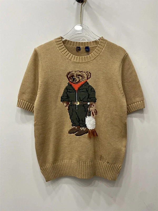 Polo Ralph Lauren Knitwear Crewneck knit sweater with bear or flag motif product detail image 34