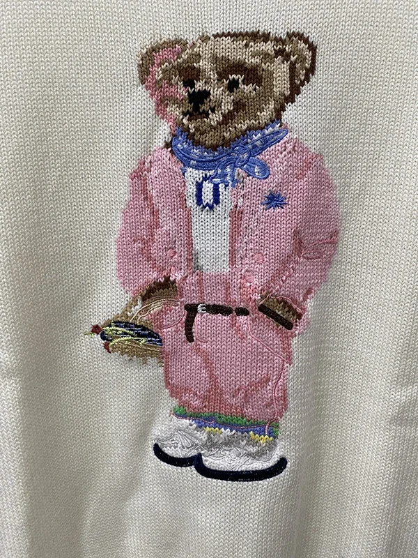 Polo Ralph Lauren Knitwear Crewneck knit sweater with bear or flag motif product detail image 43
