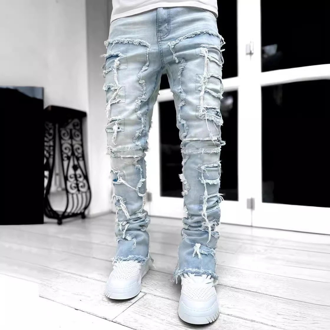 High quality fashionable versatile jeans 1215 4