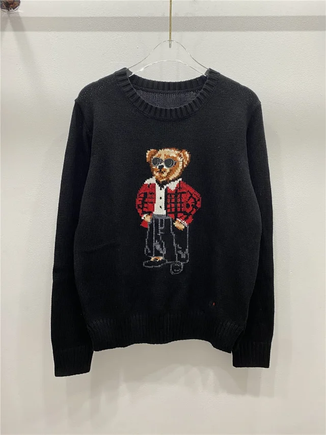 Polo Ralph Lauren Knitwear Crewneck knit sweater with bear or flag motif product detail image 58