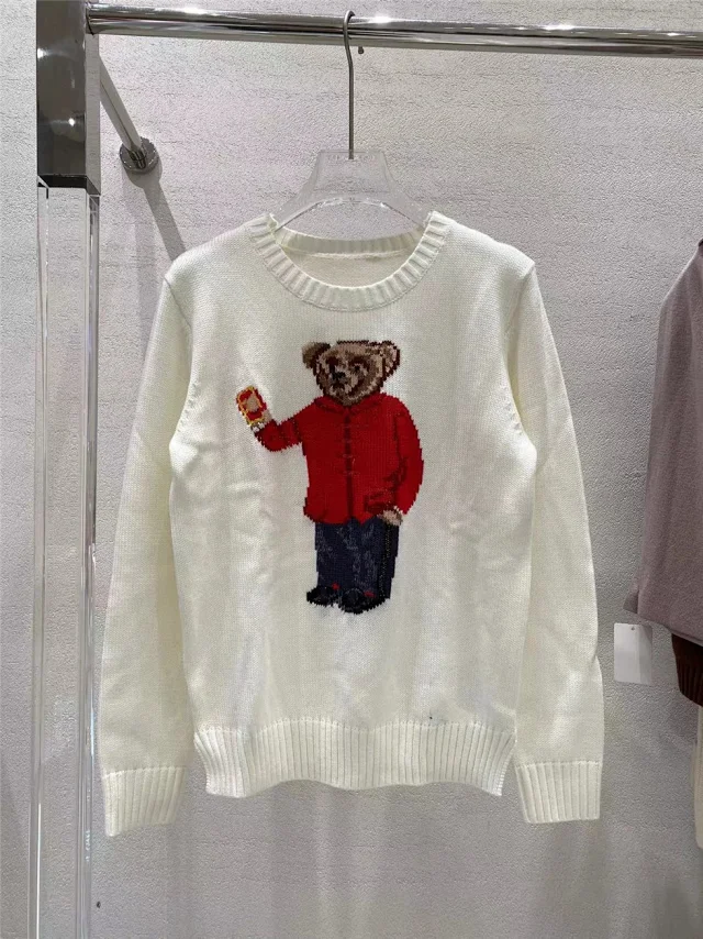 Polo Ralph Lauren Knitwear Crewneck knit sweater with bear or flag motif product detail image 47