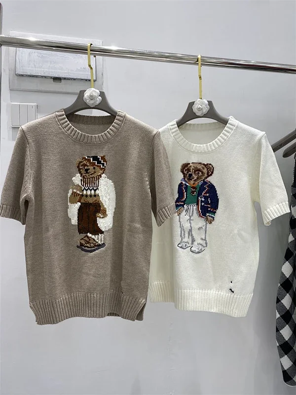 Polo Ralph Lauren Knitwear Crewneck knit sweater with bear or flag motif product detail image 25