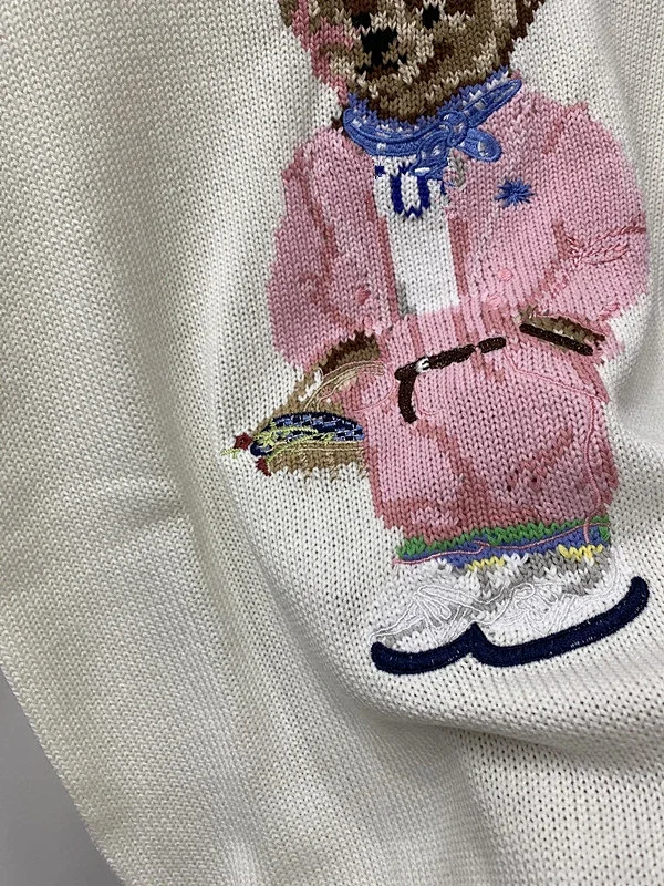 Polo Ralph Lauren Knitwear Crewneck knit sweater with bear or flag motif product detail image 45
