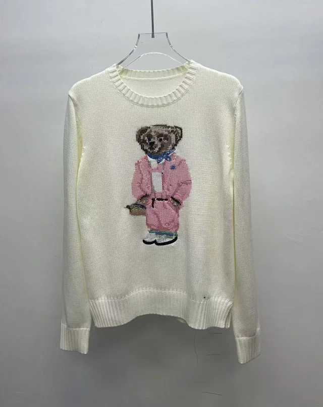 Polo Ralph Lauren Knitwear Crewneck knit sweater with bear or flag motif product detail image 52