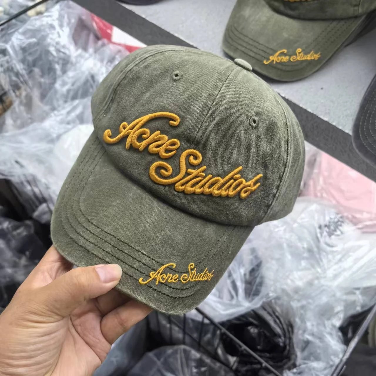 Acne Studios Hats Embroidered Logo Baseball Cap image 4