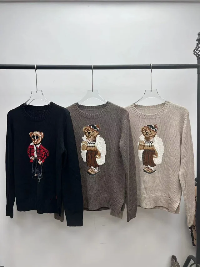 Polo Ralph Lauren Knitwear Crewneck knit sweater with bear or flag motif product detail image 54