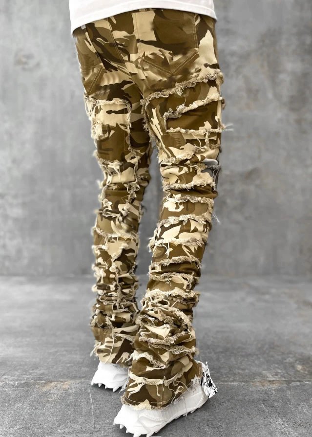 Off-White Distressed Patchwork Jeans Black - 52