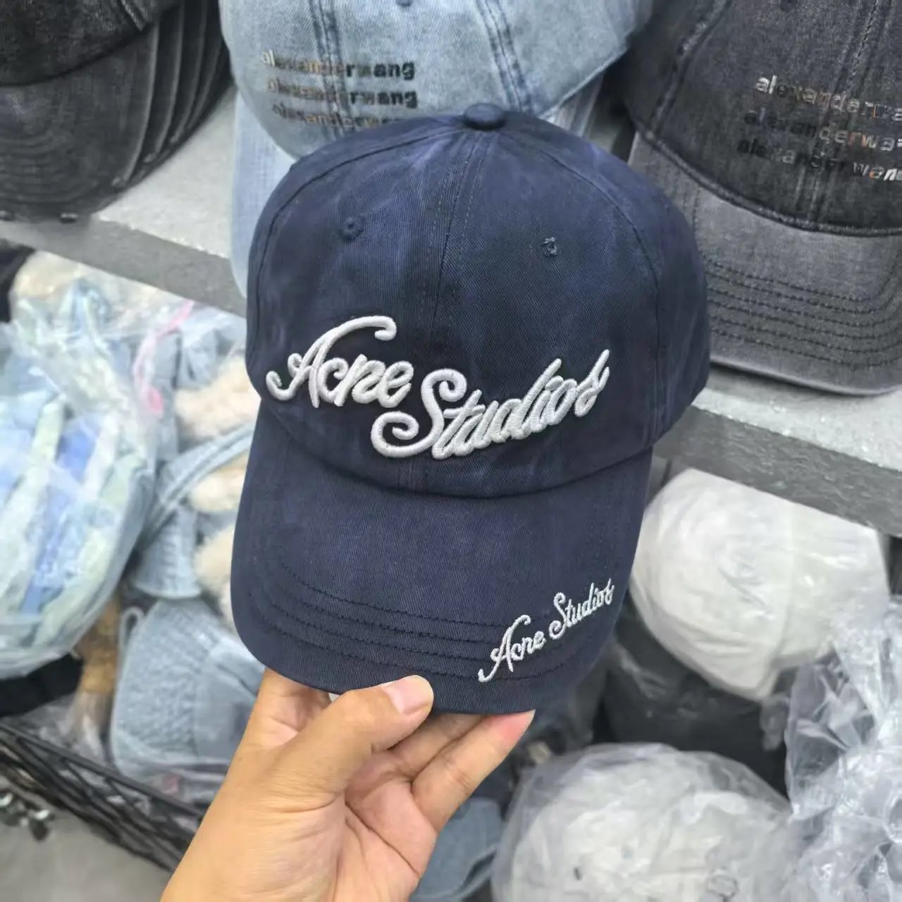 Acne Studios Hats Embroidered Logo Baseball Cap — 006